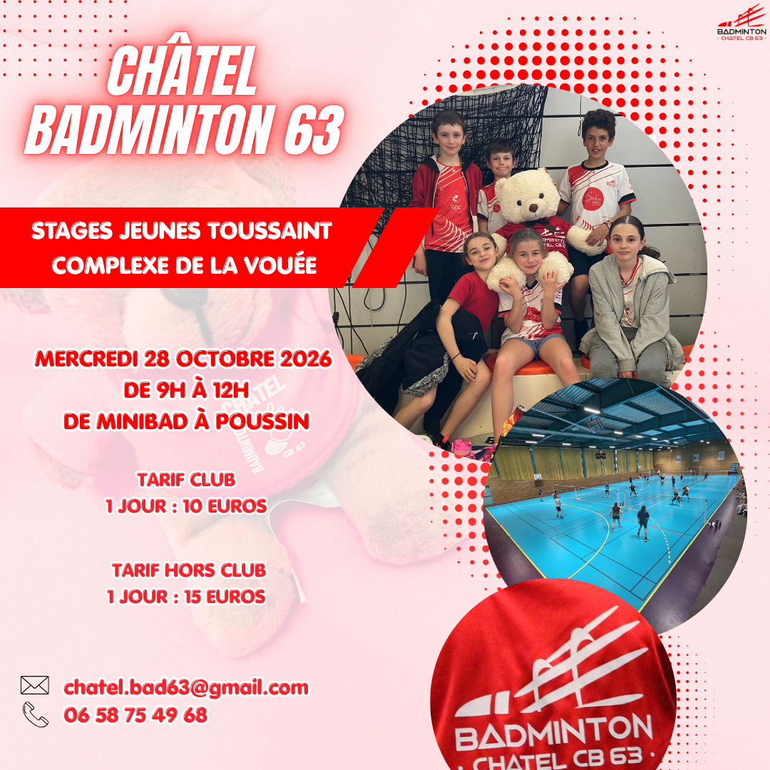 Stages jeunes Toussaint minibad et poussin