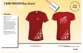 T-shirt polyester rouge (Femme)