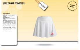 Jupe short polyester
