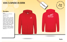 Veste à capuche adulte