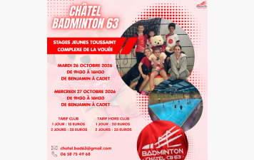 Stages Jeunes TOUSSAINT 2026