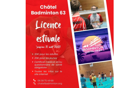 LICENCE ESTIVALE 
